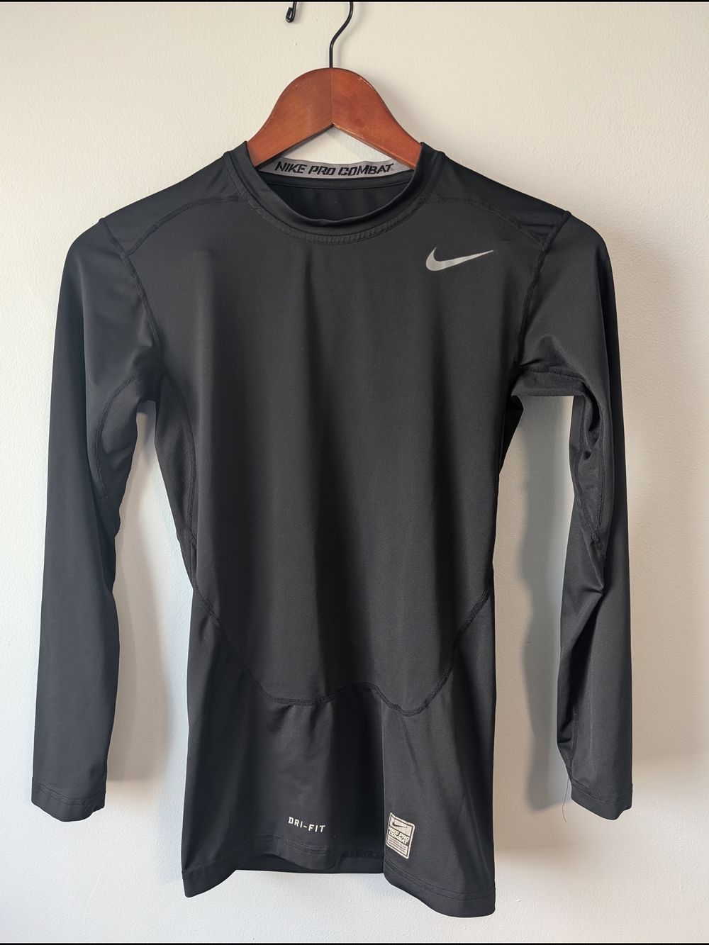 Nike Pro Combat Black Dri-FIT Long Sleeve Compression Top